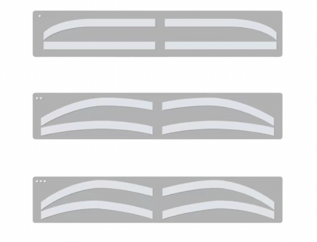 Airbrush Brow Stickers (Transparent) – 6 Pairs