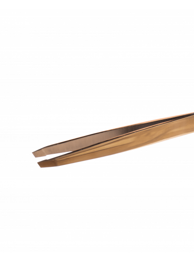 ZOLA PROFESSIONAL EYEBROW TWEEZERS GOLD (BEVELED)