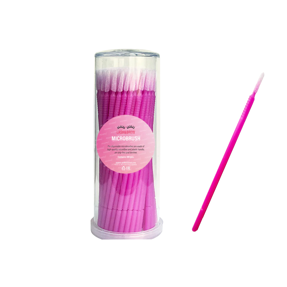 Noemi – Microbrush Brush (100 stuks, roze – LONG tip