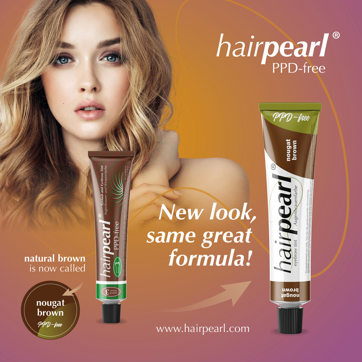 Hairpearl PPD-free Eyebrow Tint – Nougat Brown