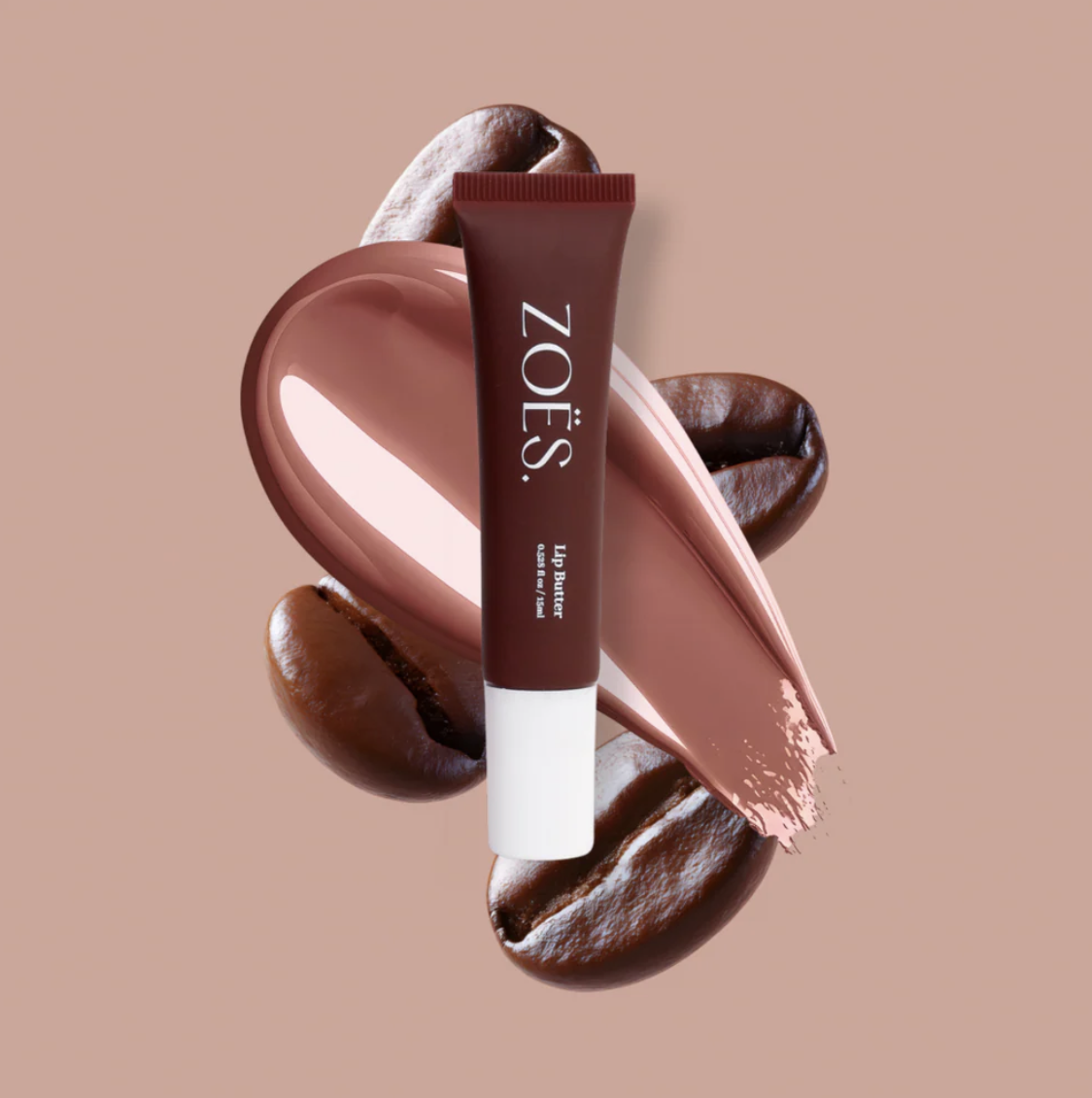 Zoes | Lip Butter Coffee 15ml | Hydraterende Lipverzorging met SPF 8 & High Shine