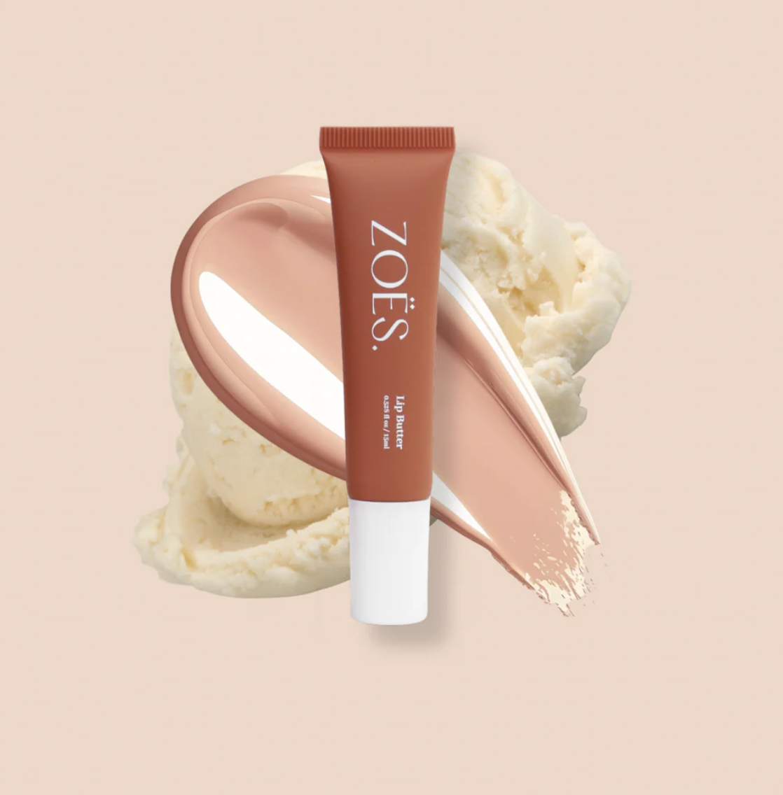 Zoes | Lip Butter Vanilla 15ml | Hydraterende Lipverzorging met SPF 8 & High Shine