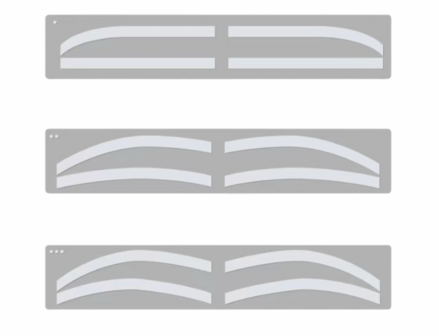 Airbrush Brow Stickers (Transparent) &ndash; 6 Pairs
