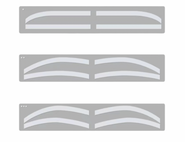 Airbrush Brow Stickers (Transparent) &ndash; 6 Pairs